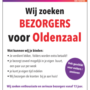 Bezorgers gezocht in Oldenzaal