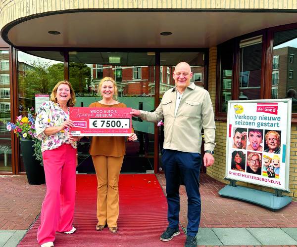 WUCO Auto’s viert jubileum en doneert aan Stadstheater De Bond