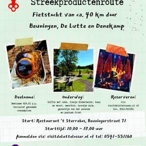 Streekproductenroutes op 18 juni en 10 augustus